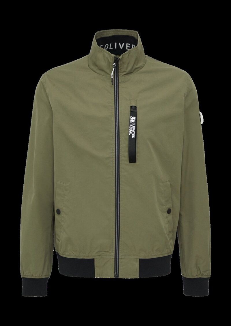 Outdoor-Jacke mit Stehkragen und Kontrast-Details