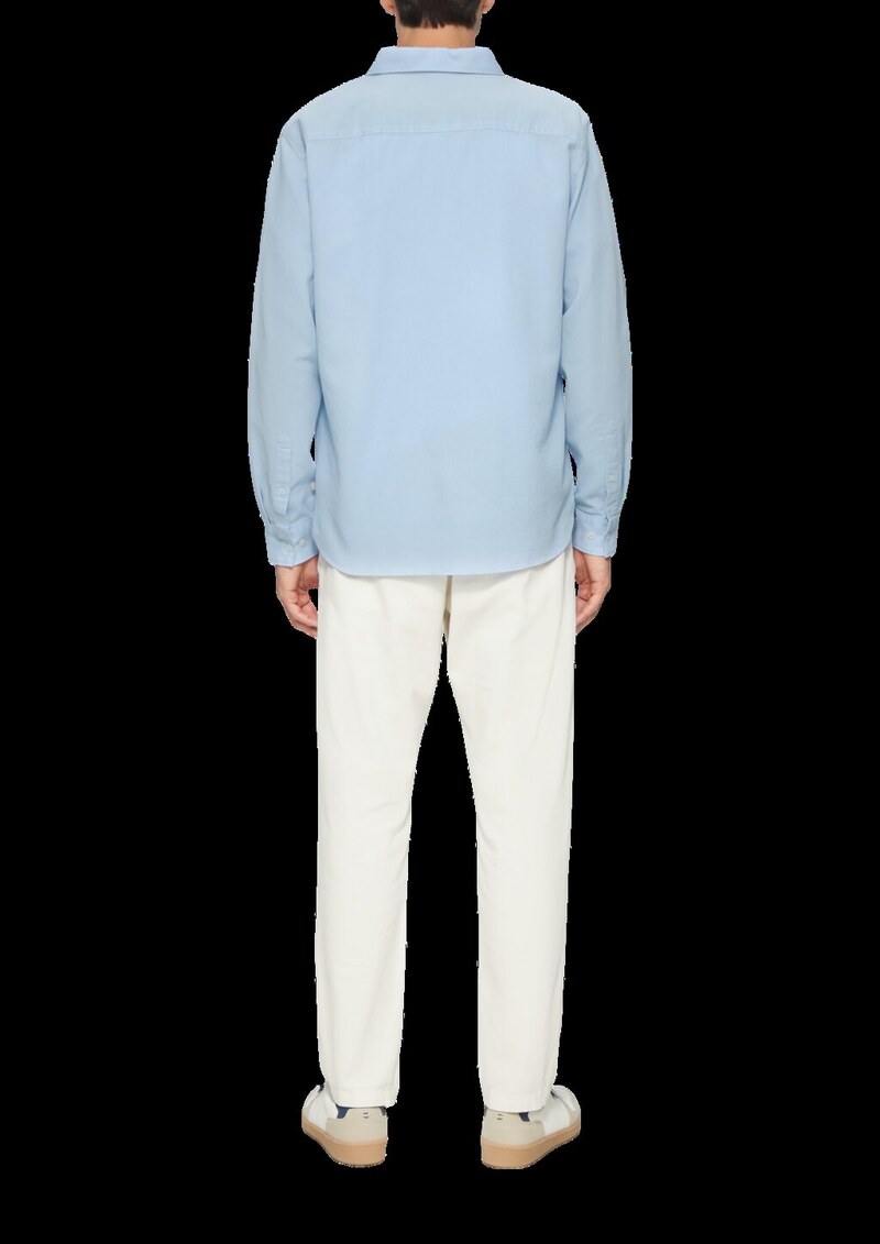 Regular Fit: Baumwollhemd mit Struktur und Brusttasche