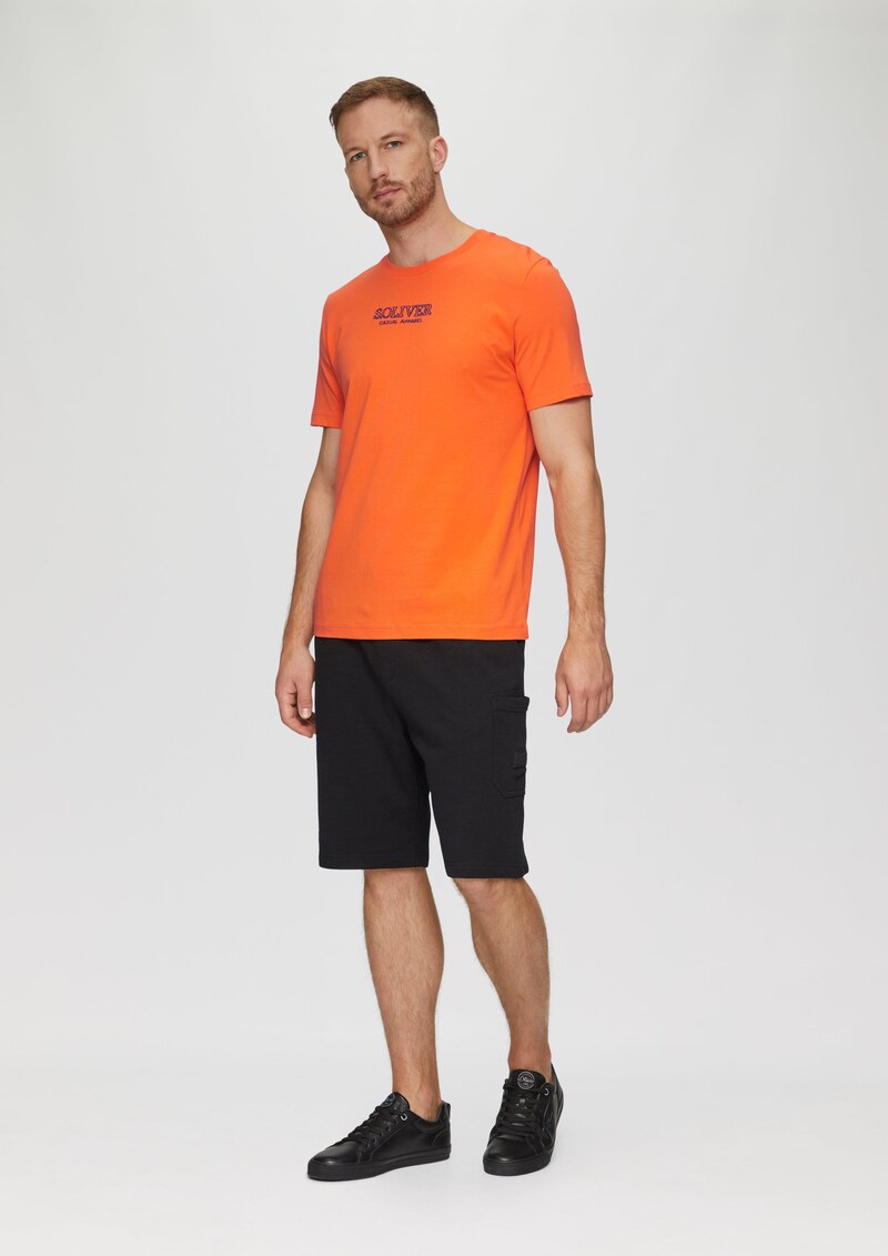 T-Shirt mit Logo-Motiven aus reiner Baumwolle