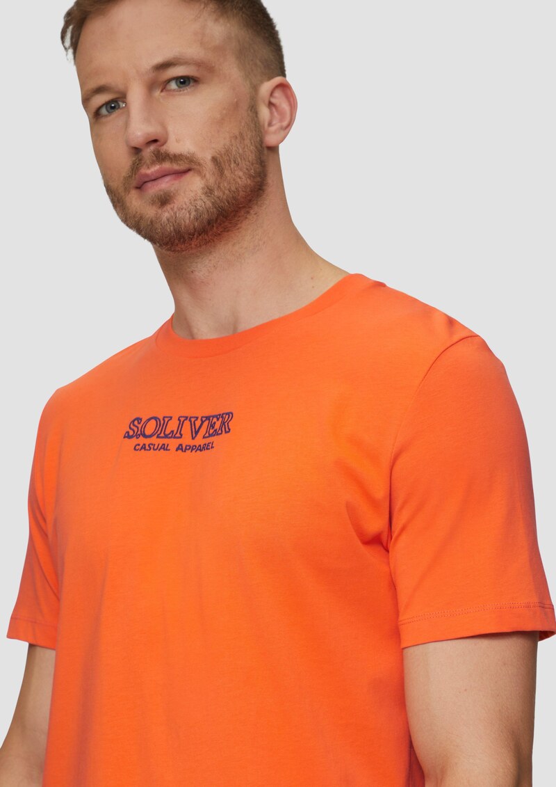 T-Shirt mit Logo-Motiven aus reiner Baumwolle