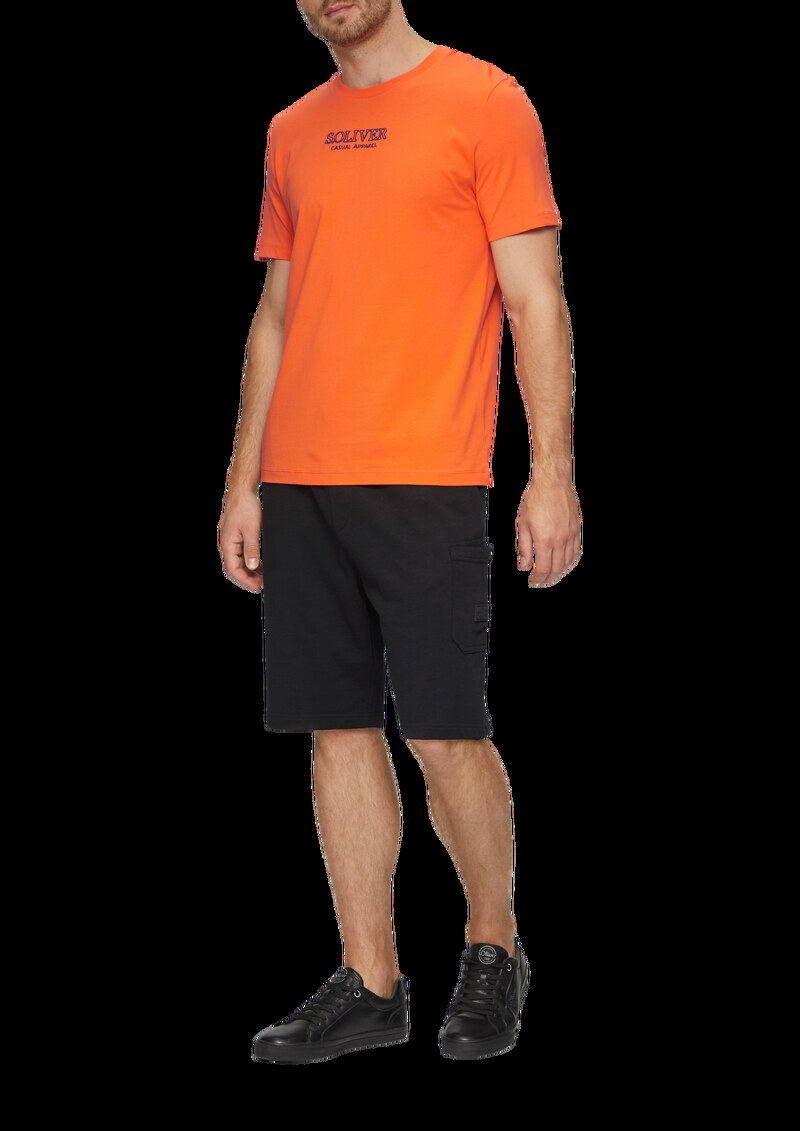 T-Shirt mit Logo-Motiven aus reiner Baumwolle