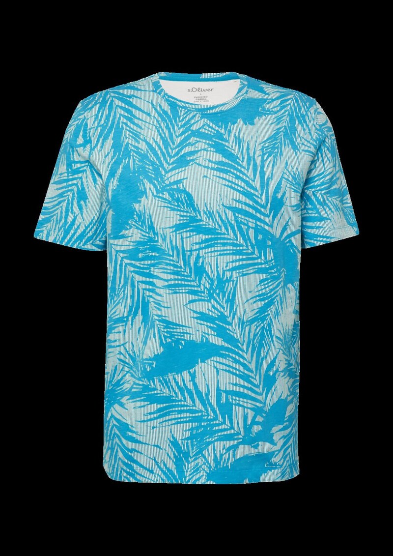 T-Shirt mit Crew Neck und All-over-Print