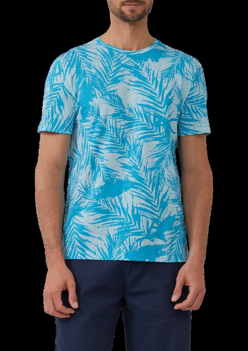 T-Shirt mit Crew Neck und All-over-Print