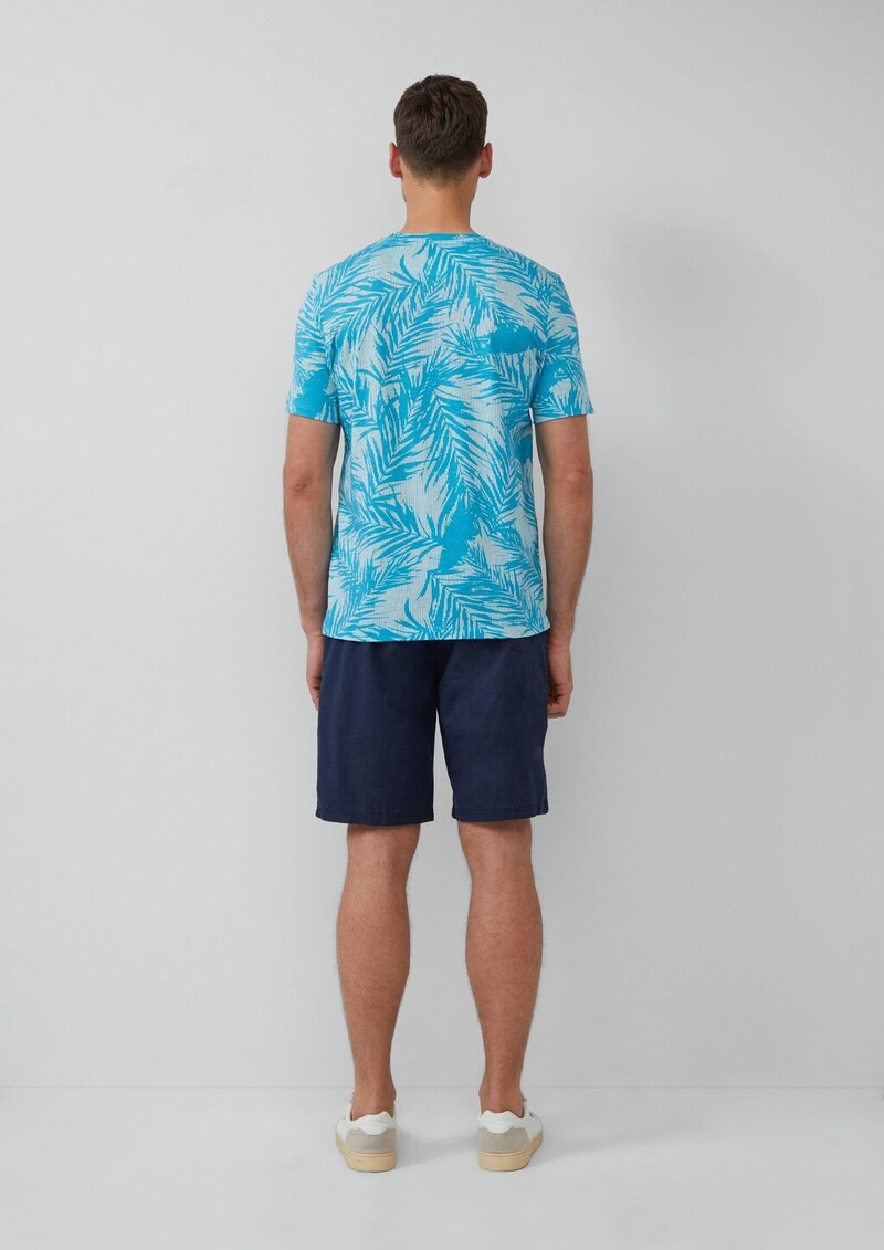 T-Shirt mit Crew Neck und All-over-Print