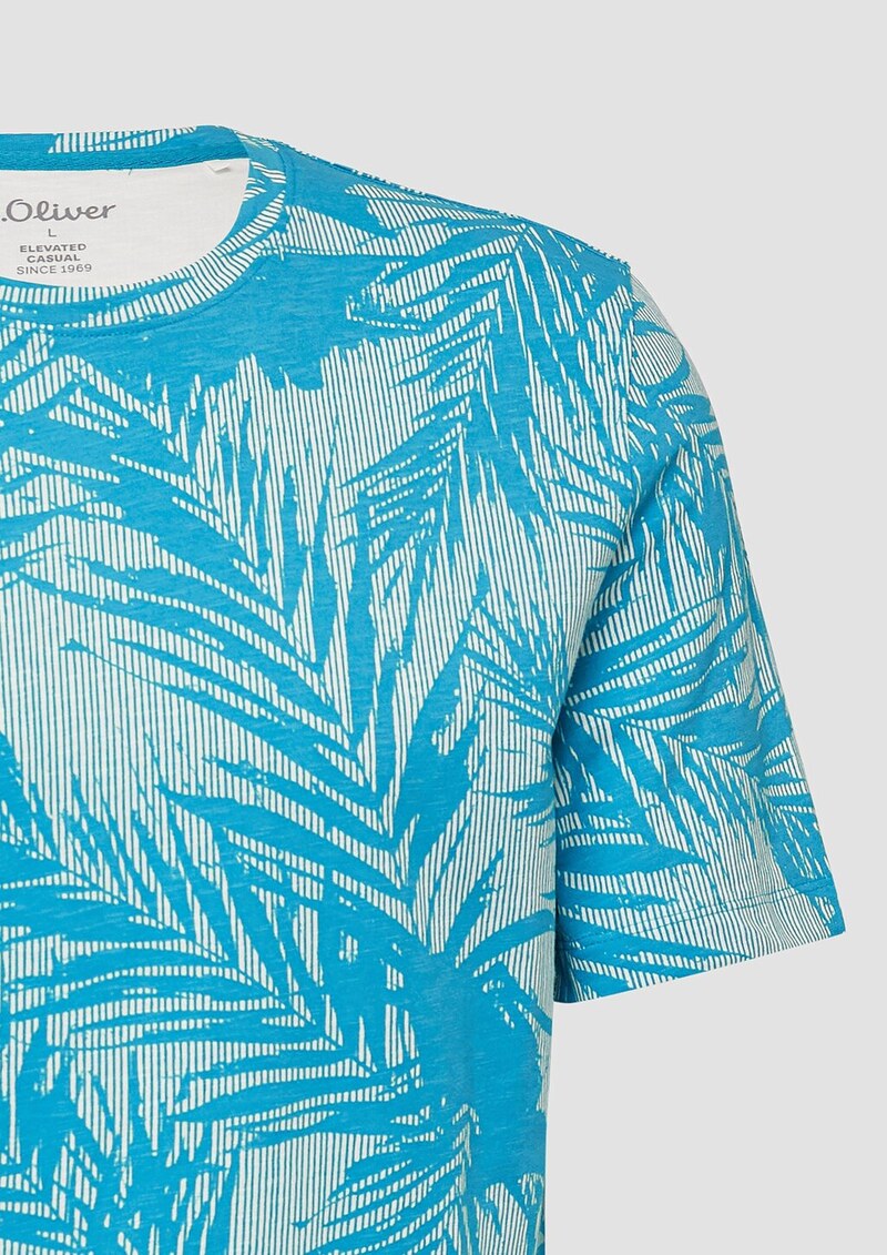 T-Shirt mit Crew Neck und All-over-Print