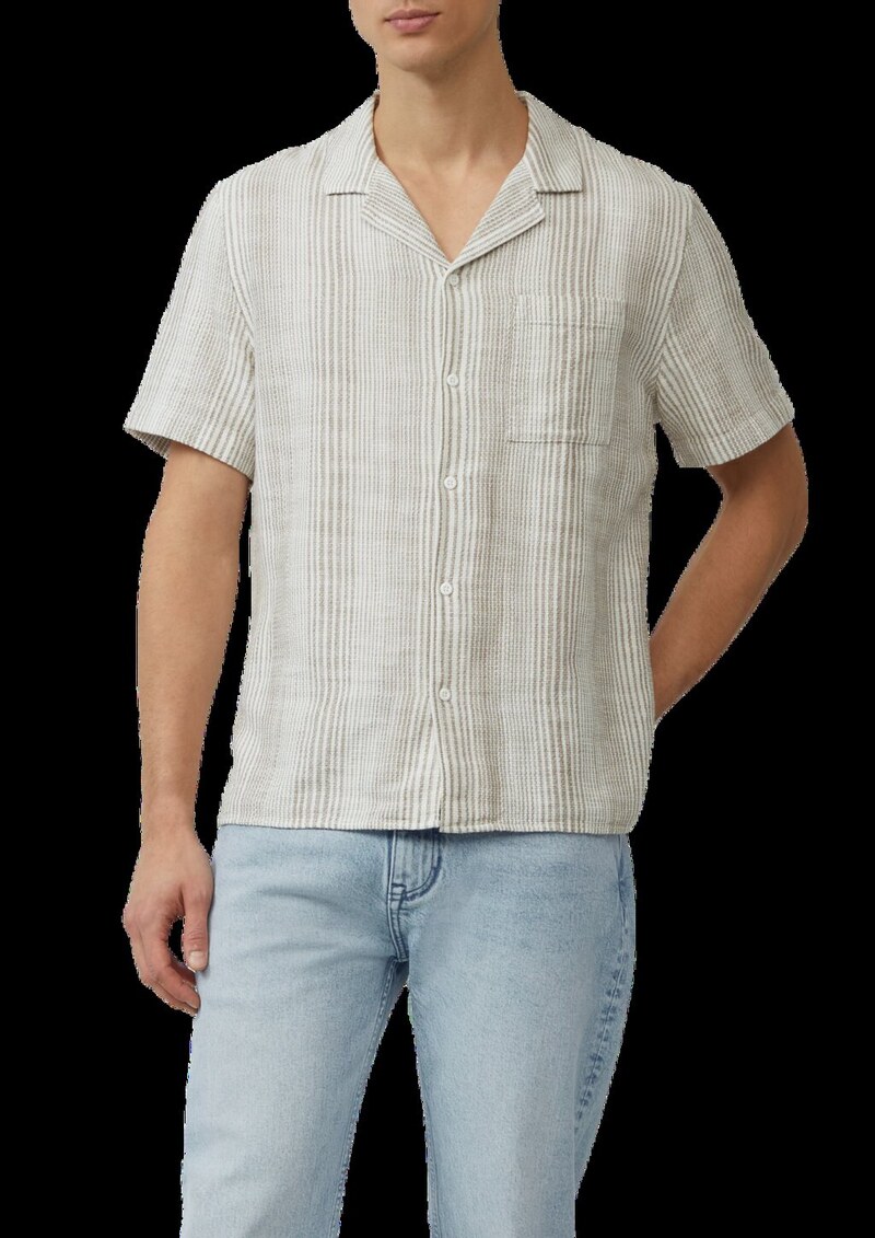 Resort Fit: Baumwollshirt mit Strukturstreifen