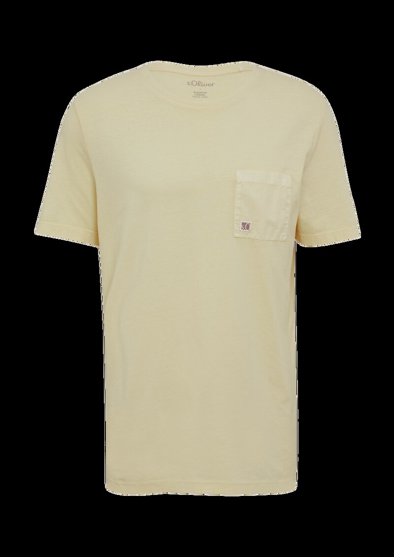 T-Shirt mit Brusttasche und Garment Dye