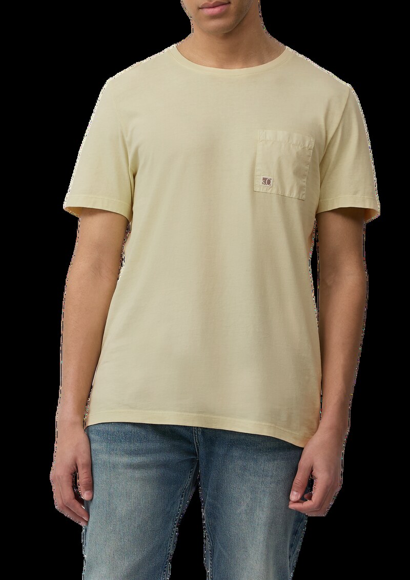 T-Shirt mit Brusttasche und Garment Dye