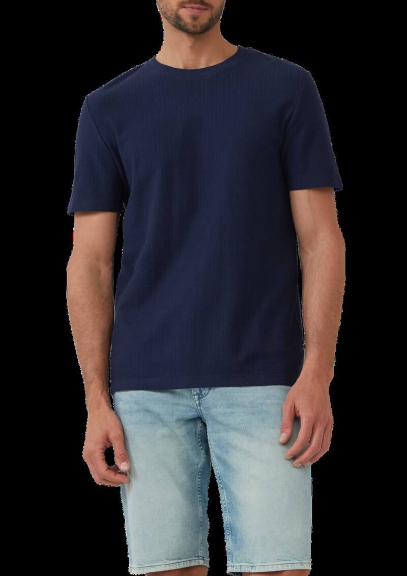 Baumwoll-T-Shirt aus Strukturjersey