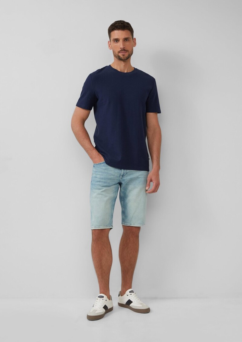 Baumwoll-T-Shirt aus Strukturjersey