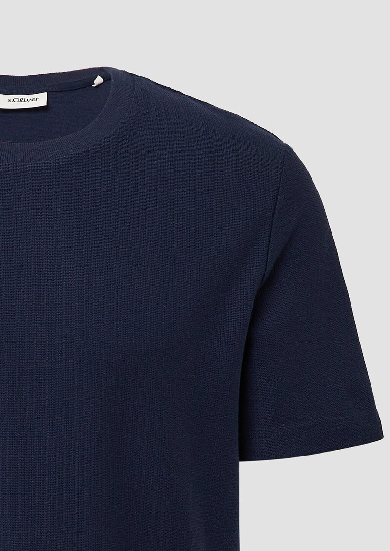 Baumwoll-T-Shirt aus Strukturjersey