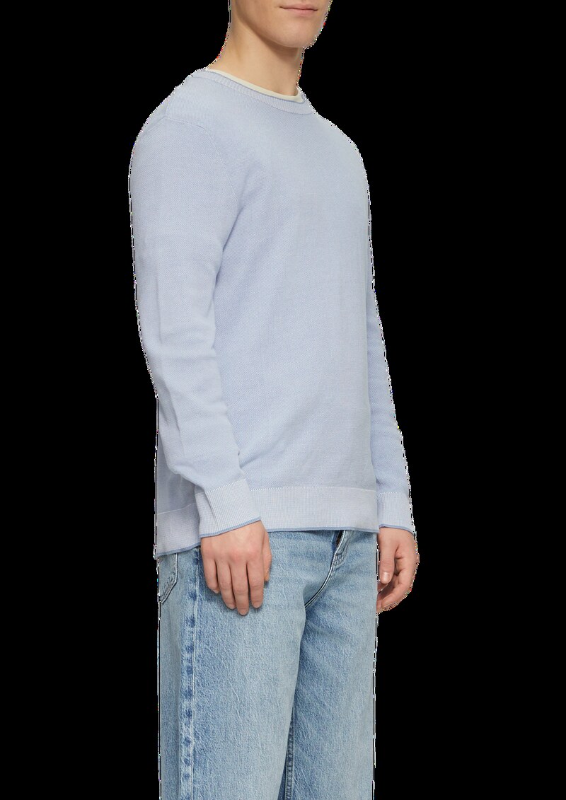 Strickpullover in Melange-Optik