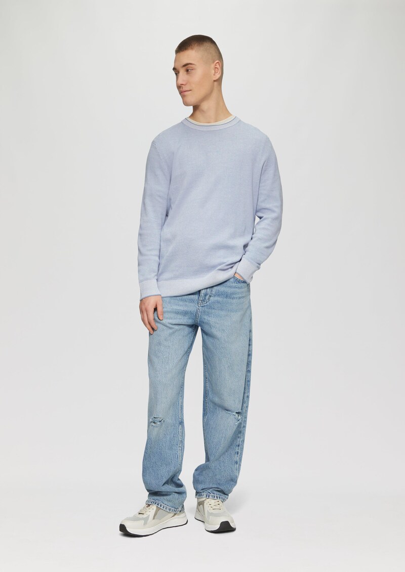 Strickpullover in Melange-Optik