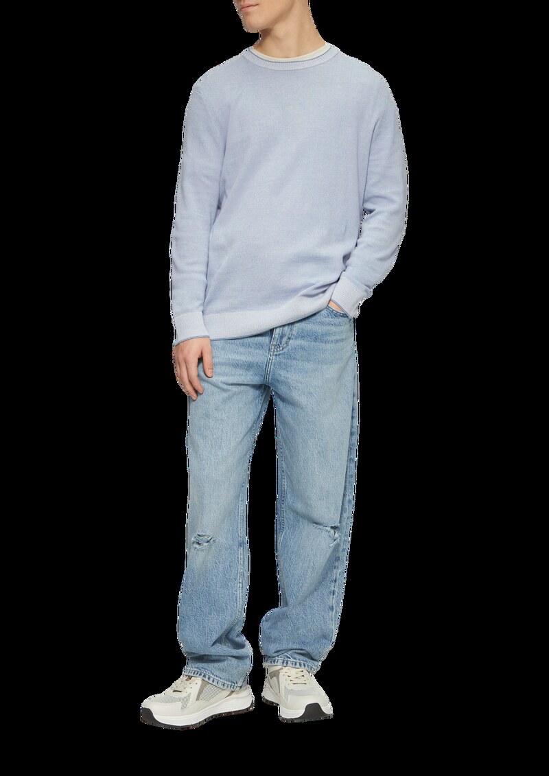 Strickpullover in Melange-Optik