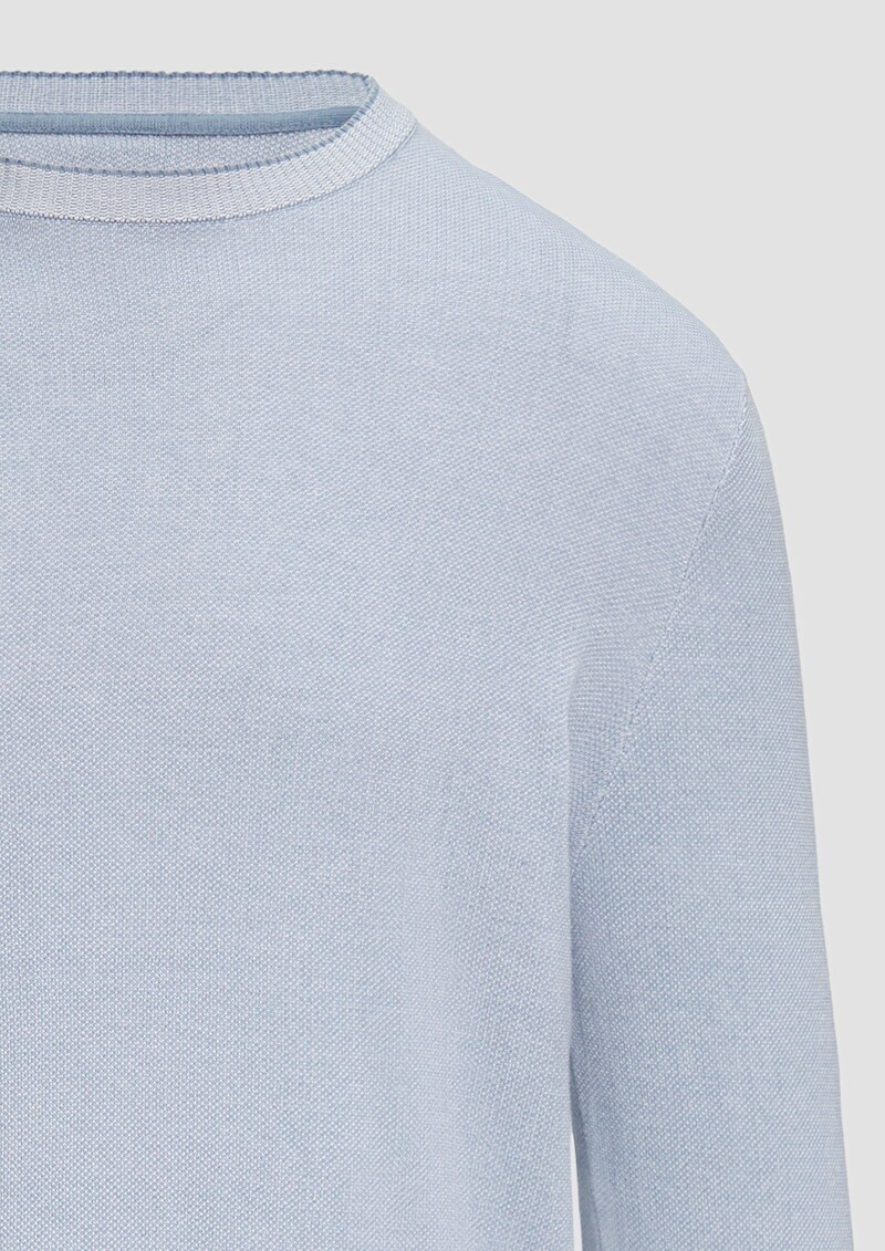 Strickpullover in Melange-Optik