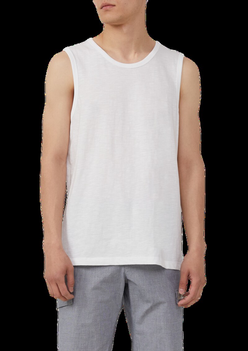 Tanktop mit Flammgarnstruktur und Logo