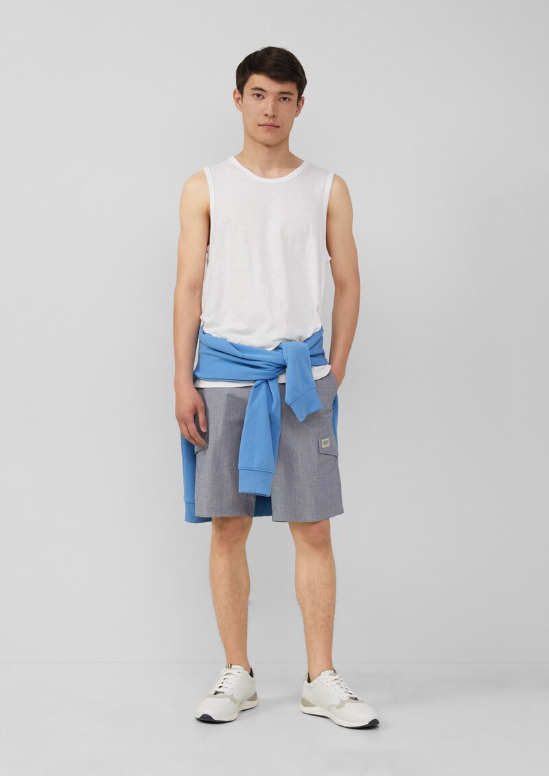 Tanktop mit Flammgarnstruktur und Logo