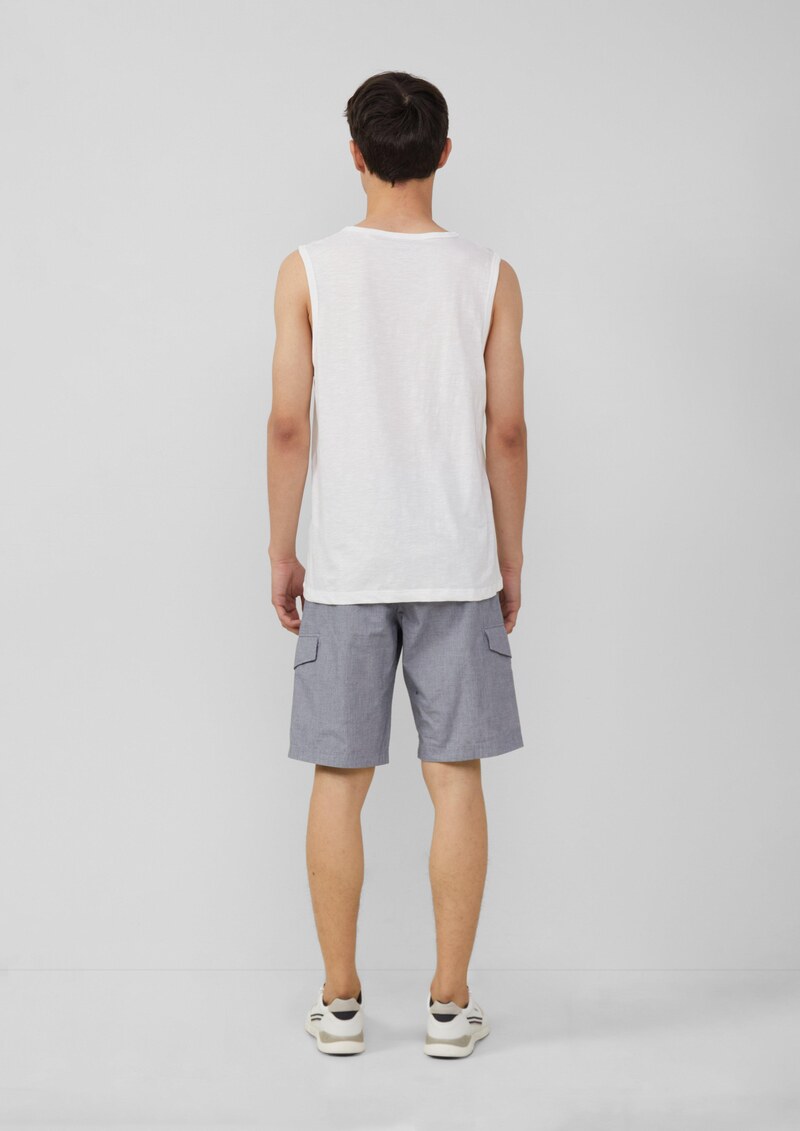 Tanktop mit Flammgarnstruktur und Logo