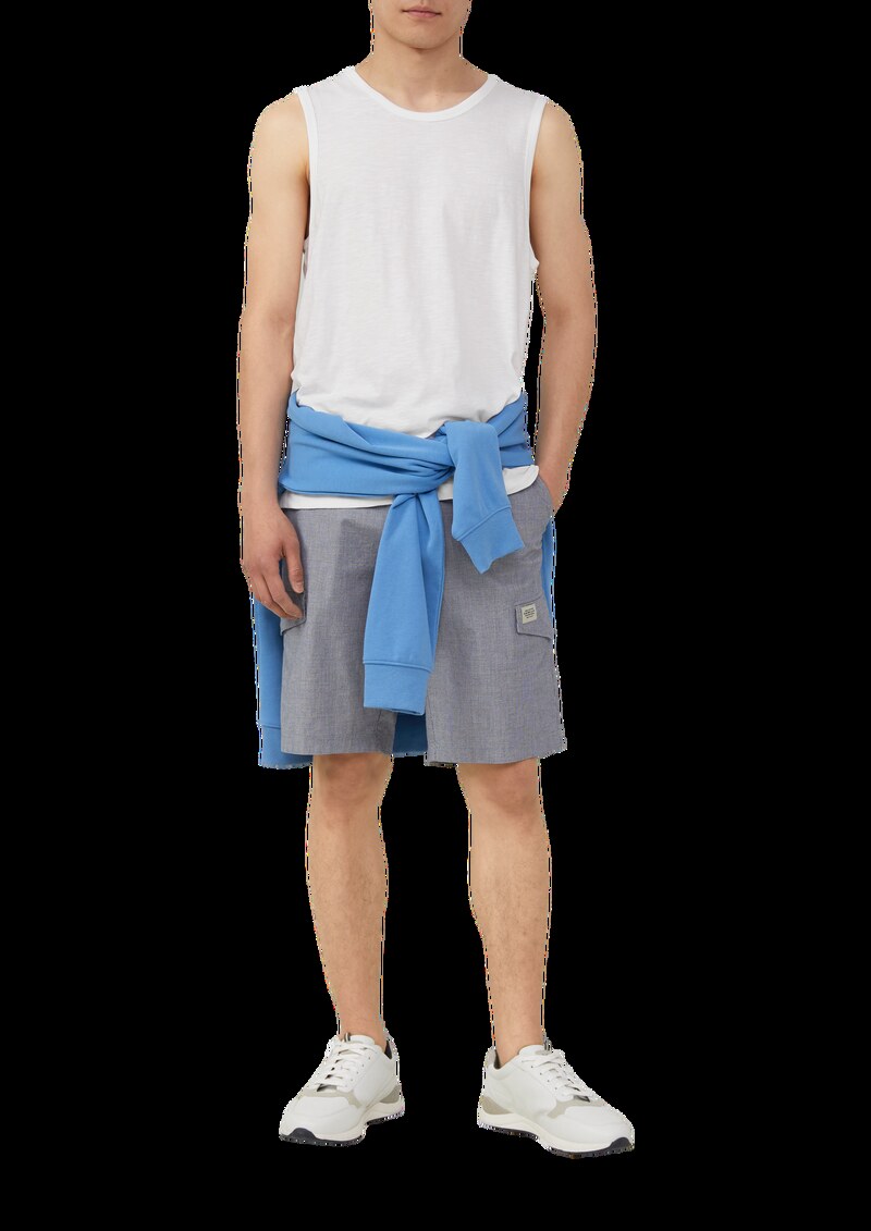 Tanktop mit Flammgarnstruktur und Logo