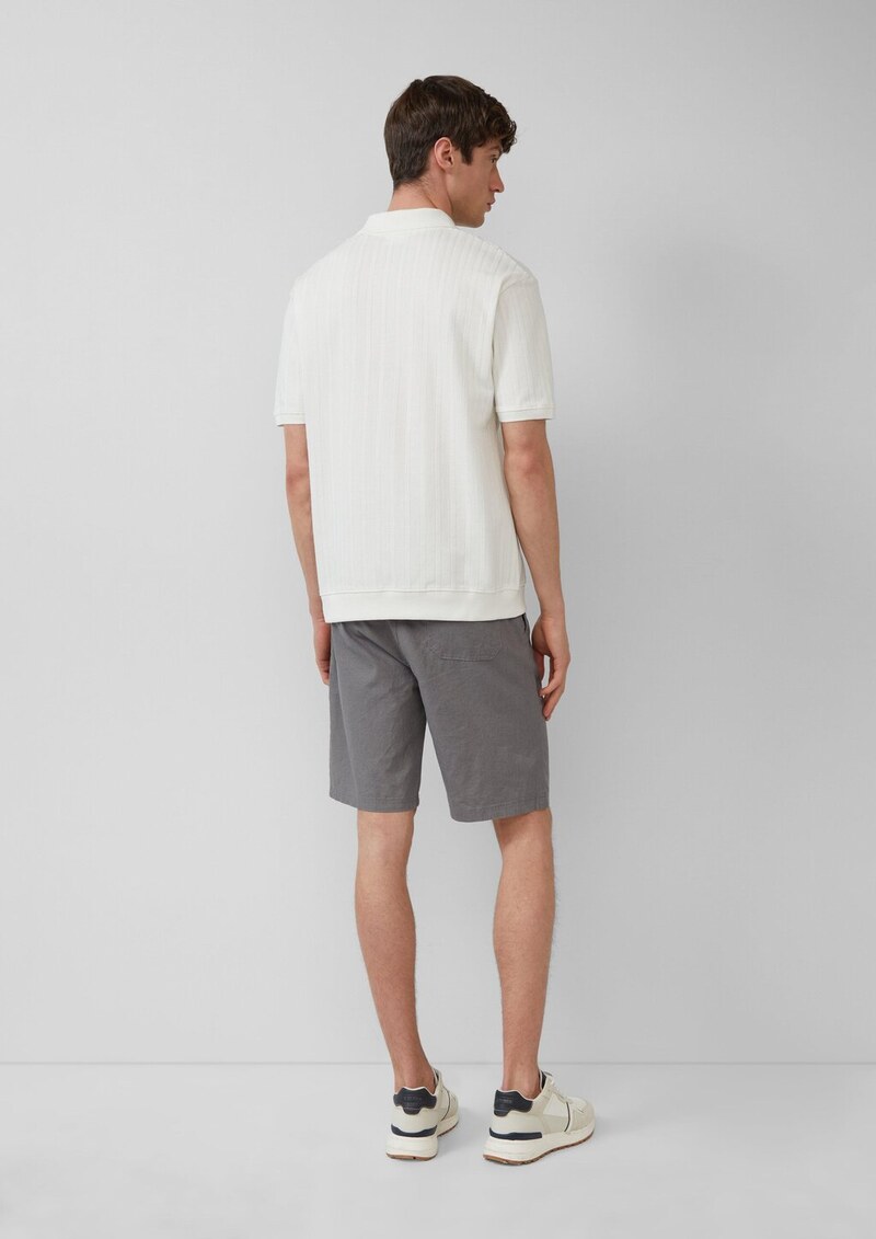 Poloshirt im Relaxed Fit mit Struturstreifen