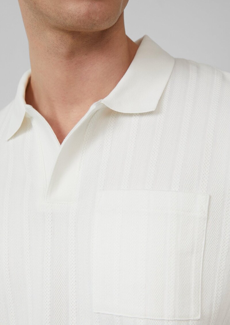 Poloshirt im Relaxed Fit mit Struturstreifen
