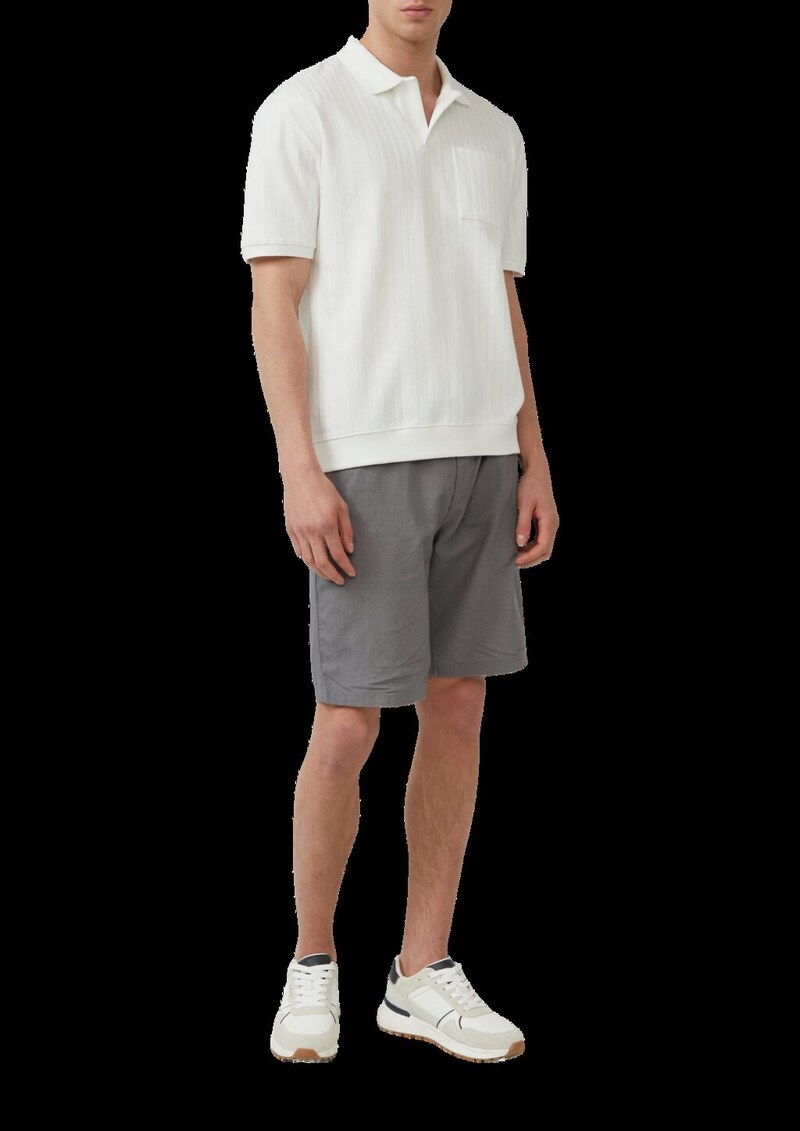 Poloshirt im Relaxed Fit mit Struturstreifen