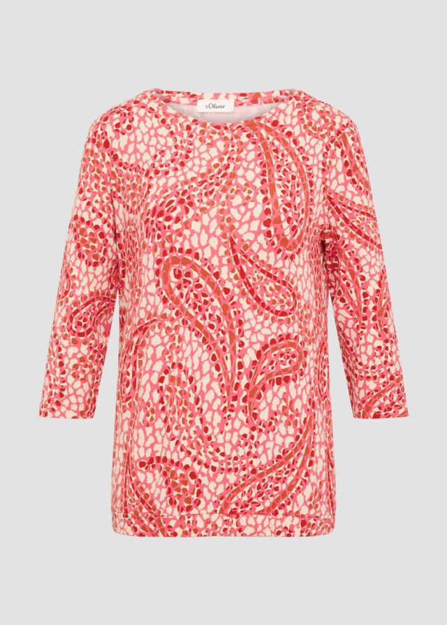 Shirt aus Viskosestretch in O-Shape