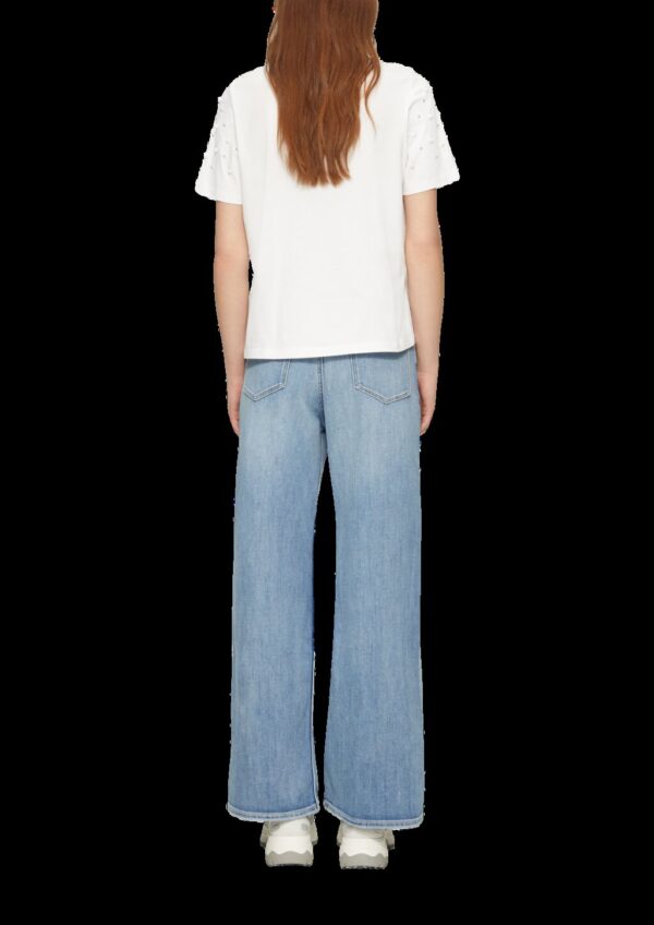 T-Shirt mit Schmuckperlen im Relaxed Fit