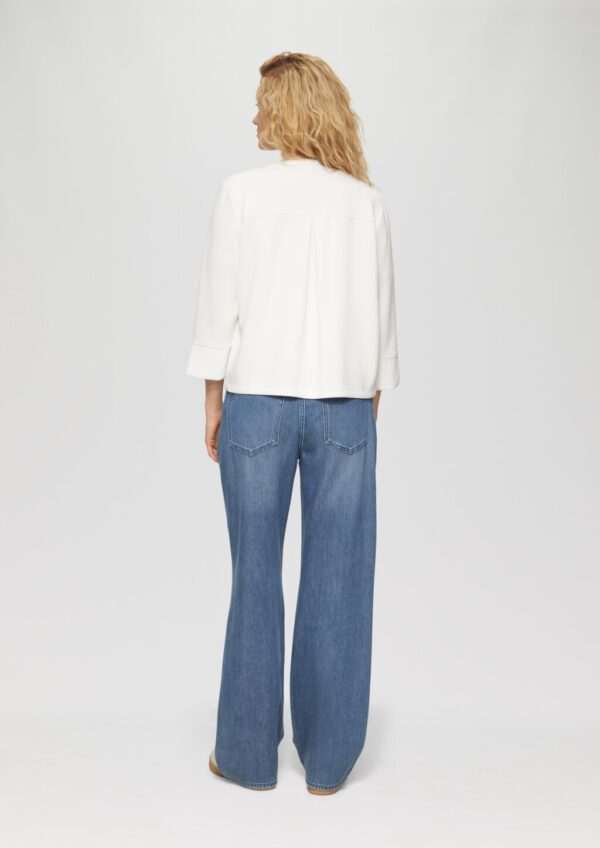 Scuba-Sweatjacke mit Faltendetail