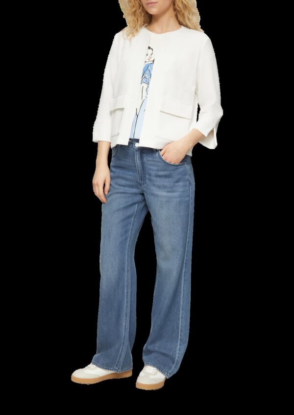 Scuba-Sweatjacke mit Faltendetail