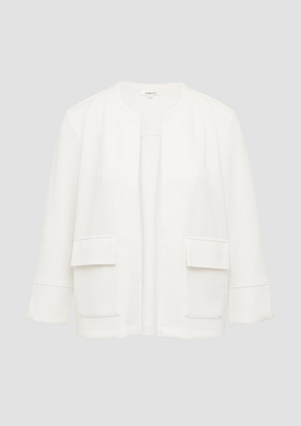 Scuba-Sweatjacke mit Faltendetail