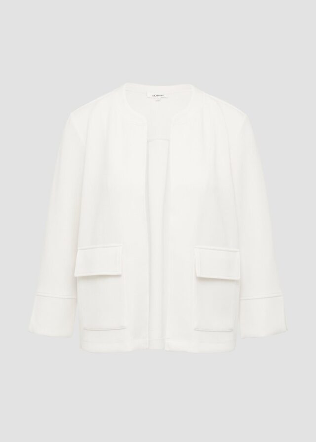 Scuba-Sweatjacke mit Faltendetail