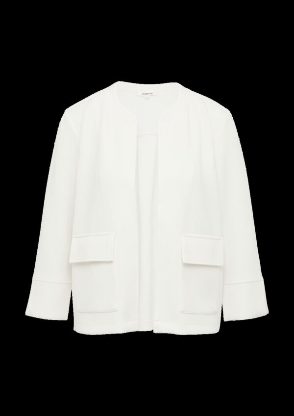 Scuba-Sweatjacke mit Faltendetail