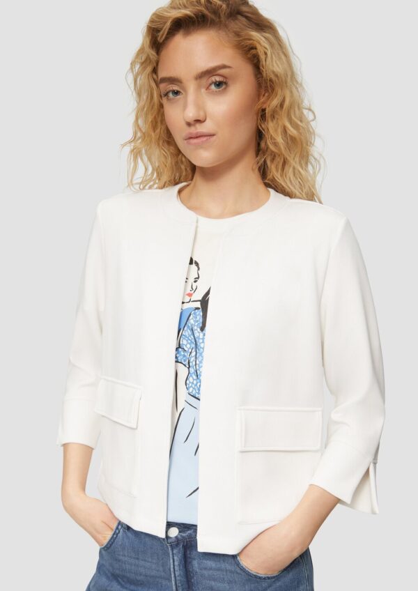 Scuba-Sweatjacke mit Faltendetail