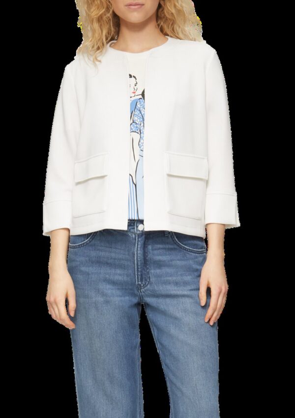 Scuba-Sweatjacke mit Faltendetail