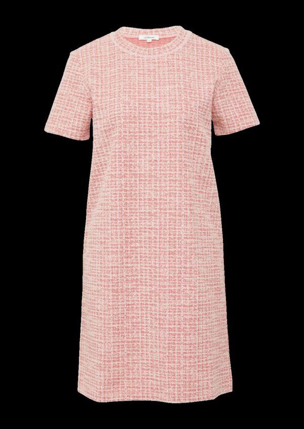 Etuikleid aus Bouclé mit kurzen Ärmeln