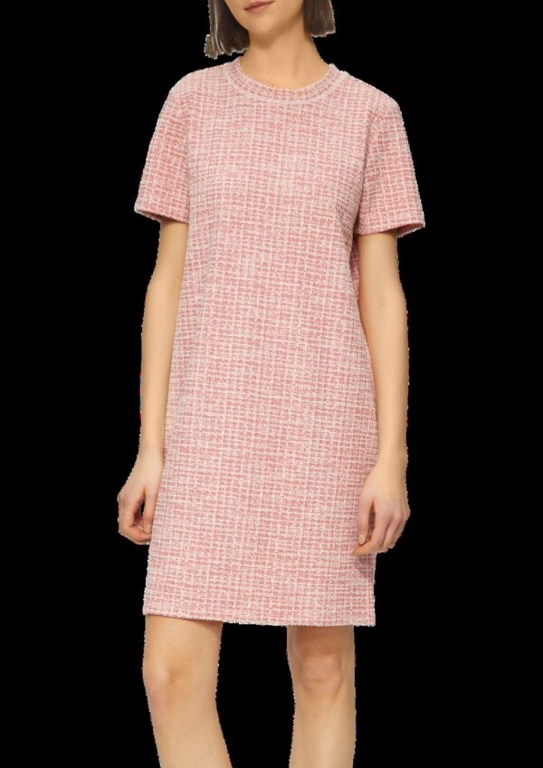 Etuikleid aus Bouclé mit kurzen Ärmeln