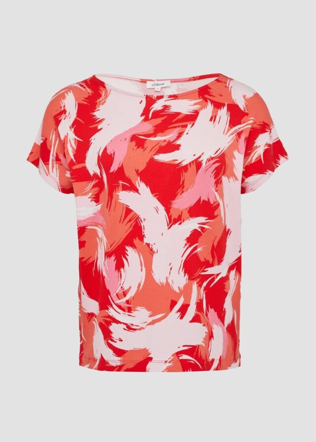 Viskosemix-T-Shirt im Relaxed Fit