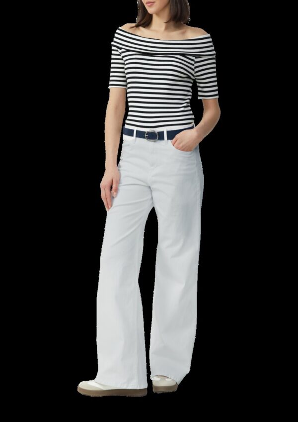 Shirt mit Off-Shoulder-Ausschnitt im Slim Fit