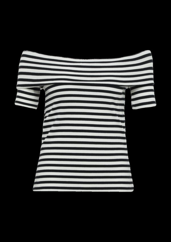 Shirt mit Off-Shoulder-Ausschnitt im Slim Fit