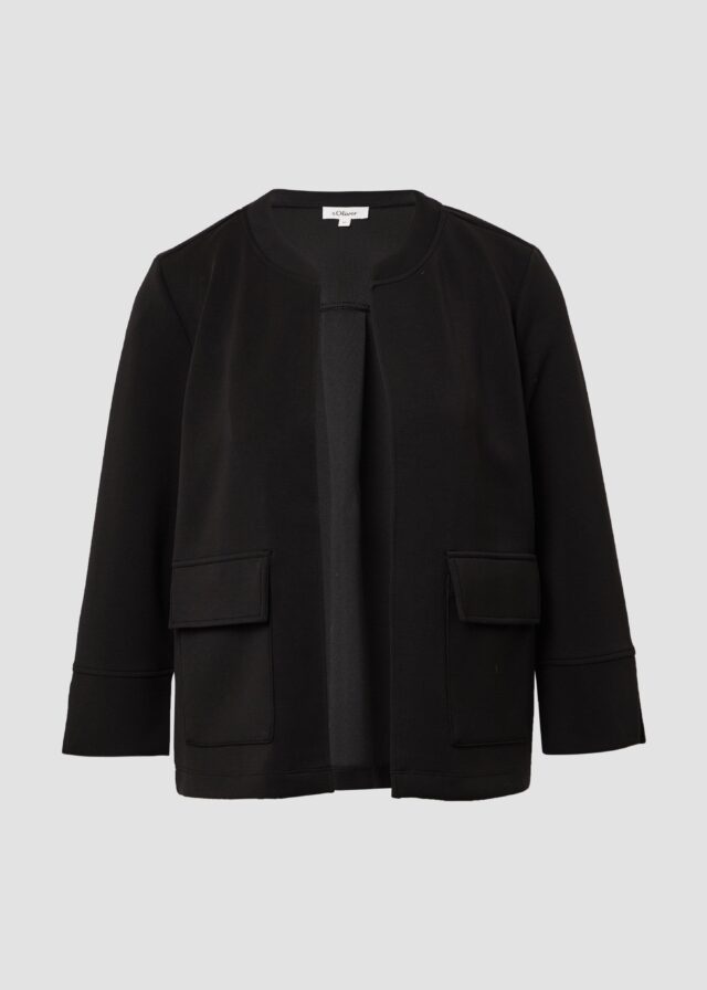 Scuba-Jacke im Relaxed Fit mit 3/4-Ärmeln