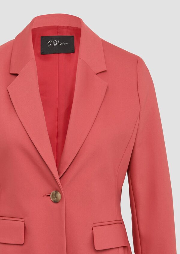 Gefütterter Blazer mit Rückenschlitz und Pattentasche