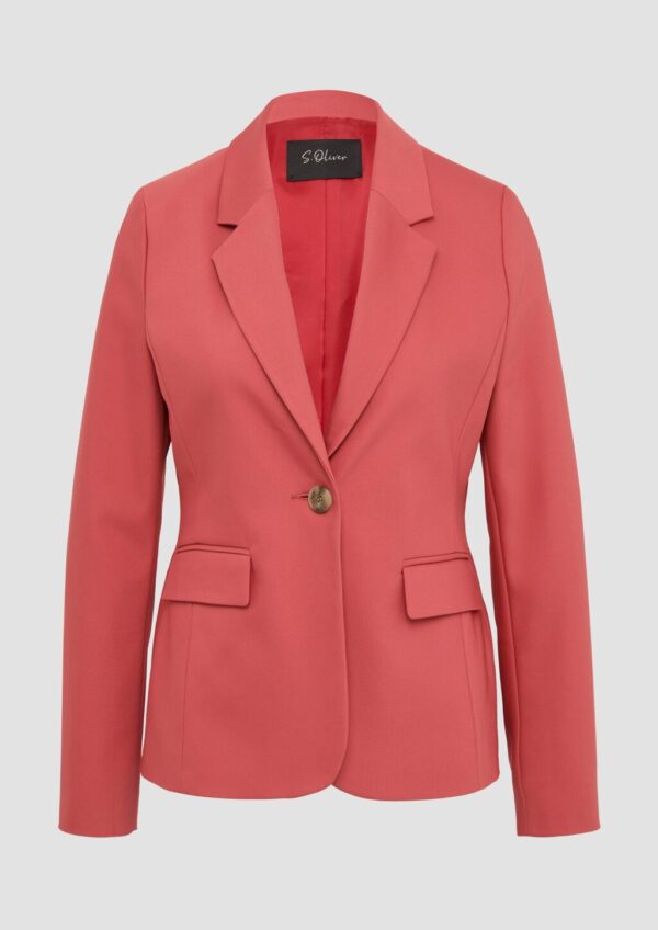 Gefütterter Blazer mit Rückenschlitz und Pattentasche