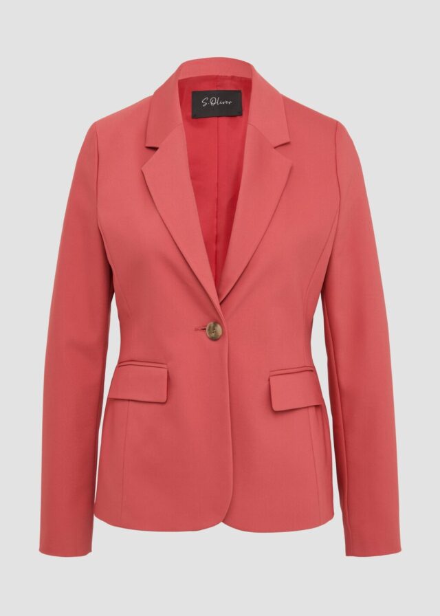 Gefütterter Blazer mit Rückenschlitz und Pattentasche