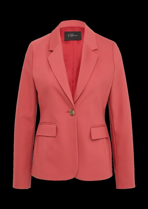 Gefütterter Blazer mit Rückenschlitz und Pattentasche