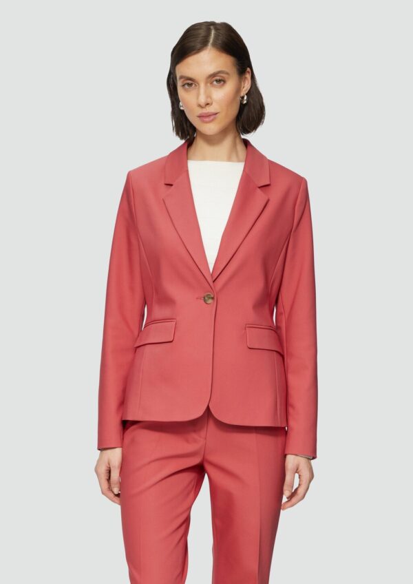 Gefütterter Blazer mit Rückenschlitz und Pattentasche