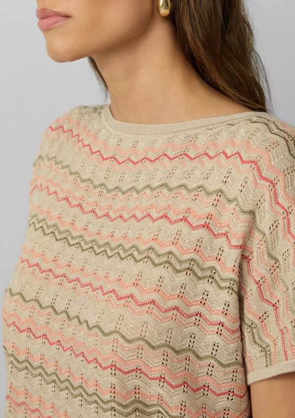 Stricktop mit Zick-Zack-Muster im Relaxed Fit