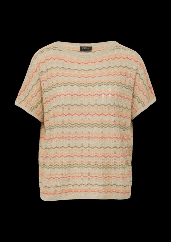 Stricktop mit Zick-Zack-Muster im Relaxed Fit