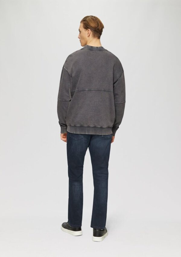 Gewaschene Sweatshirtjacke im Bomber-Style mit Front-Print