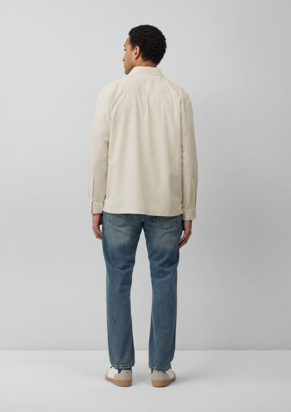 Overshirt aus Leinenmix mit Kentkragen